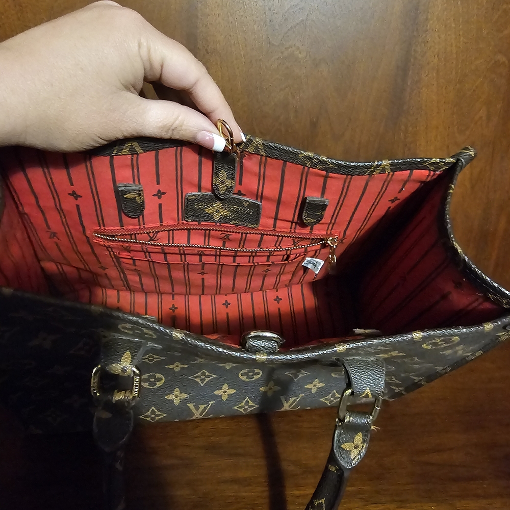 Louis Vuitton Monogram Tote in Dark Brown and Tan - Picture 6 of 8